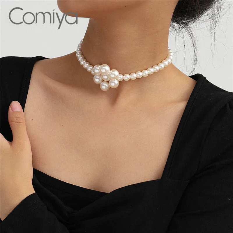 Ожерелье Comiya с большим кулоном в виде цветка акриловые бусины аксессуары Collare