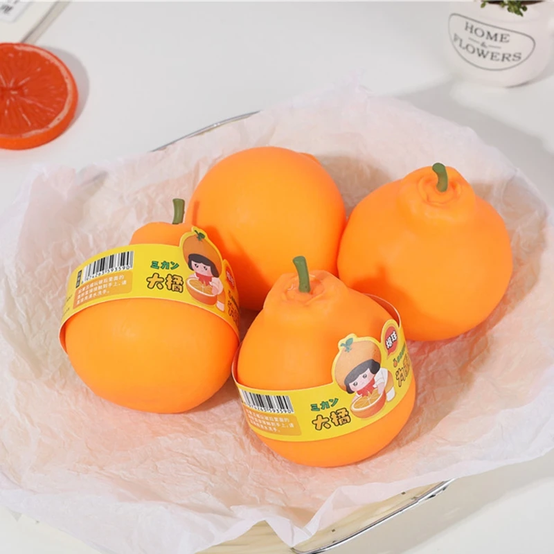 

Мяч для снятия стресса эластичный Сжимаемый мягкий Мандариновый игрушечный мяч для снятия стресса терапия рук или сенсорный фиджет для дет...