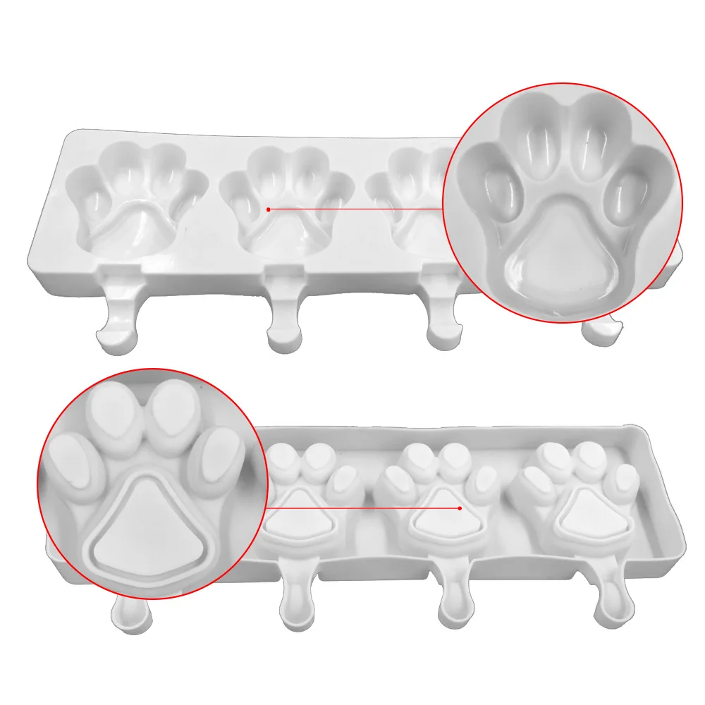 Силиконовая форма для Фруктового мороженого в форме лапы когтя кота медведя