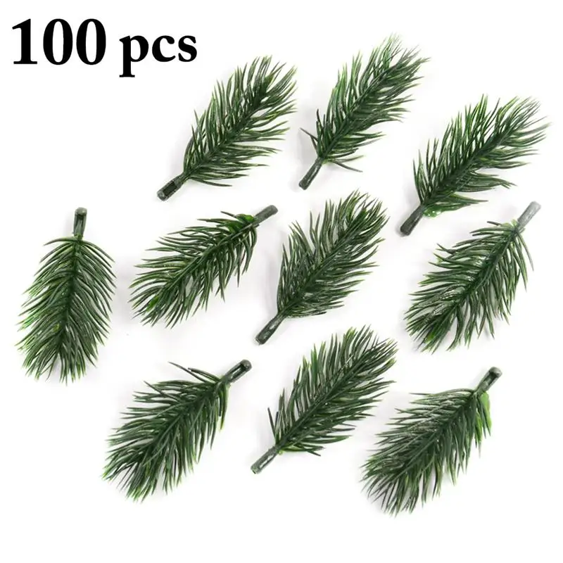 

10pcs/Lot Artificial Pine Needles Simulation Plant Flower Arranging Accessories For Christmas Trees Decorative Flores