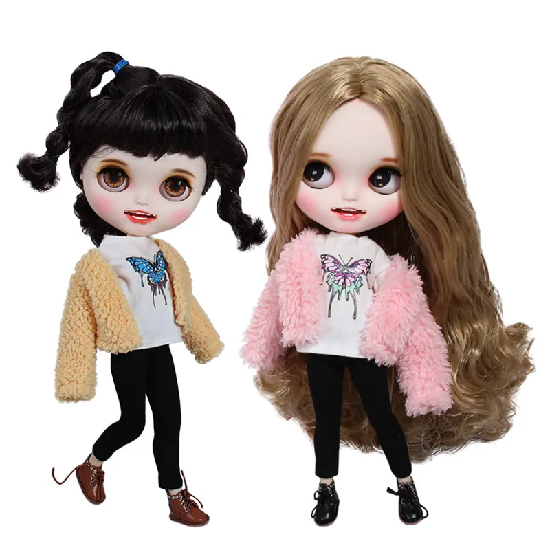Комплект из 3 предметов костюм куклы одежда меховая куртка с длинным рукавом