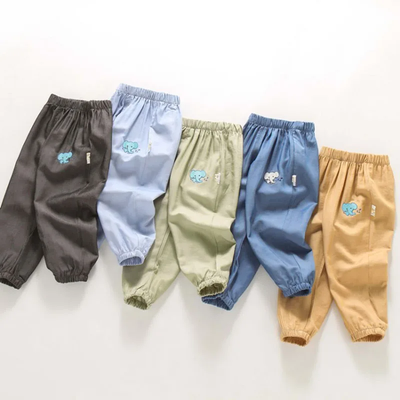 

Summer thin children's mosquito pants boys and girls cartoon pattern mid-waist air-conditioned pants kids 3~8 years old