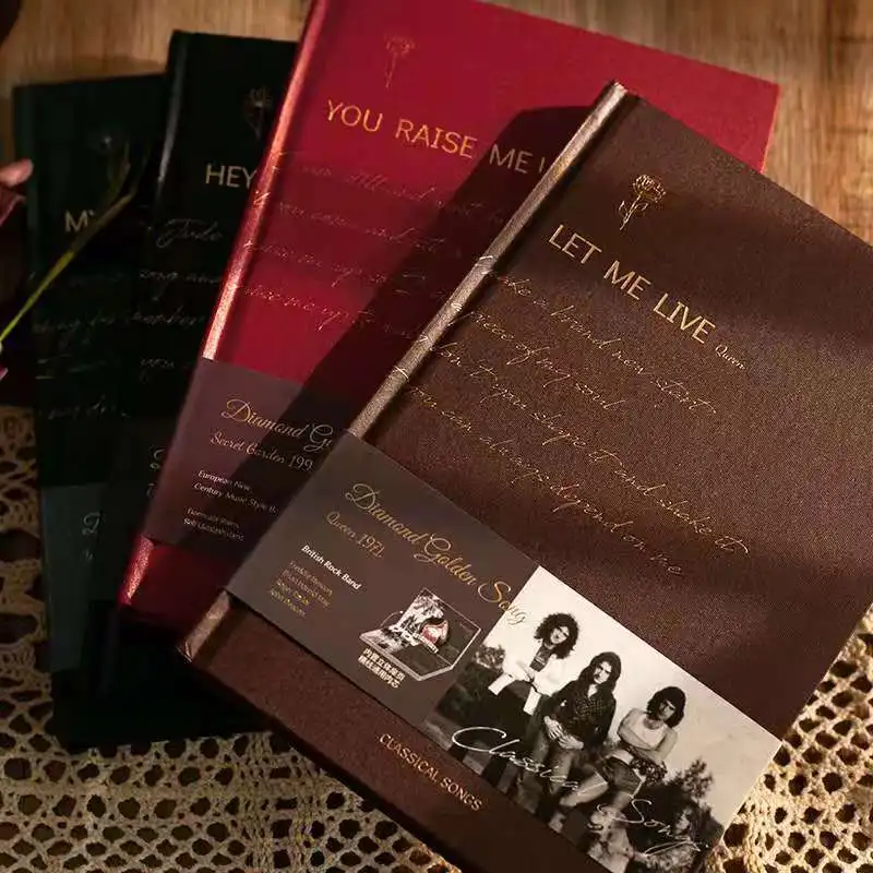 

European And American Retro Hand Book Golden Melody Era Hardcover Hand Book Literary Notebook Diary