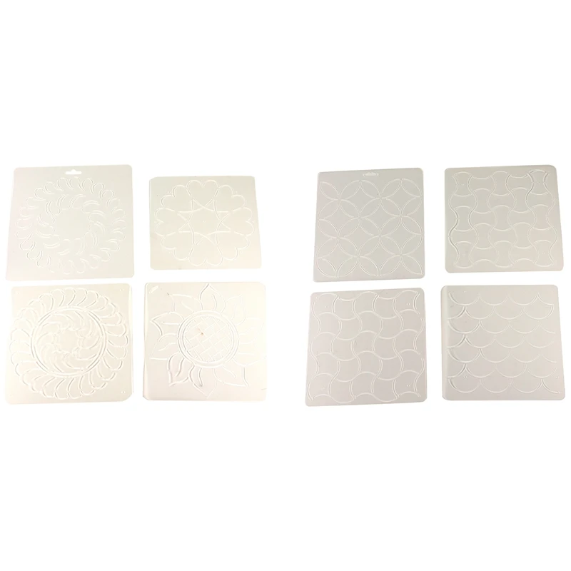 

4PCS Transparent Acrylic Template for Cushion Pattern DIY Sewing Embroidery Patchwork Pressure Line Template Set