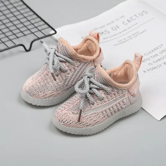 pink Кокосовая обувь; детская обувь; спортивная обувь с мягкой подошвой; дышащая сетчатая обувь для малышей - Цвет: pink