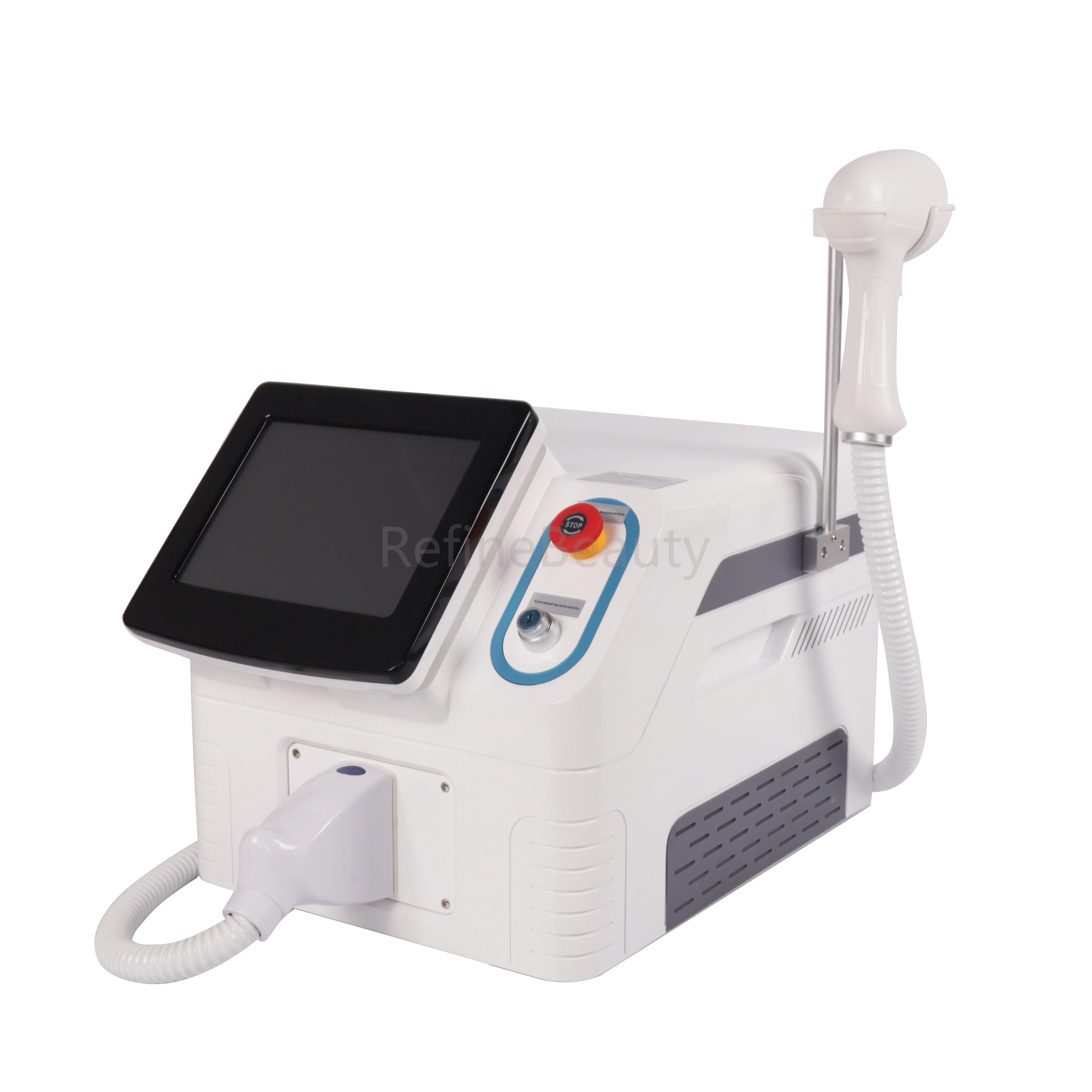 Портативный диодный лазер 808 нм безболезненное удаление волос для всех типов