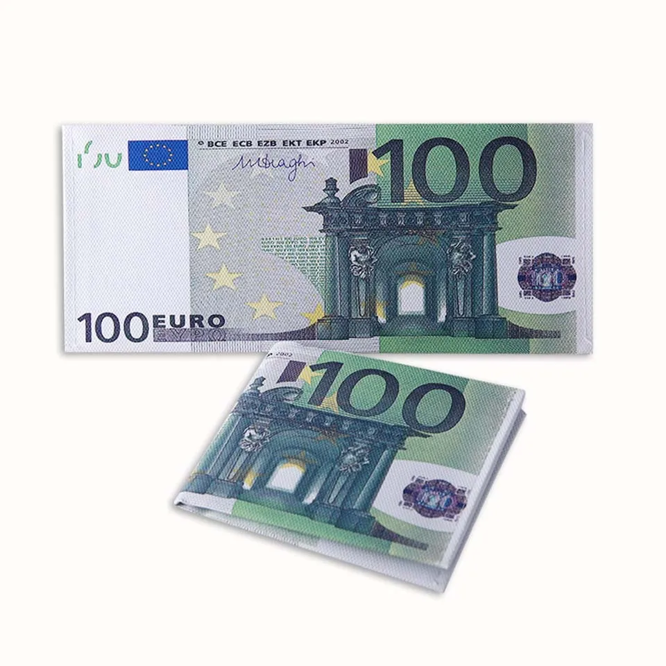 Высококачественный новый кошелек унисекс для долларов и банкнот с узором евро