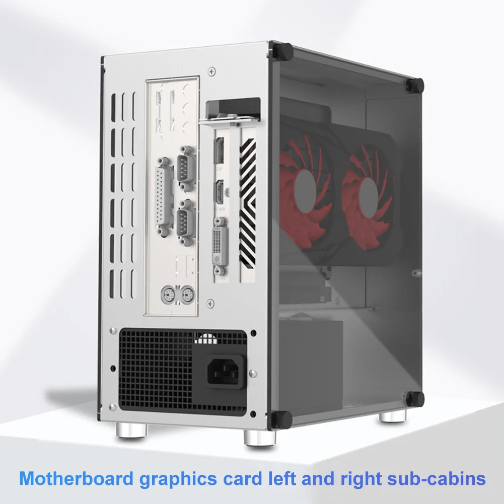 Алюминиевый игровой чехол для ПК ITX портативный Настольный компьютер шасси с