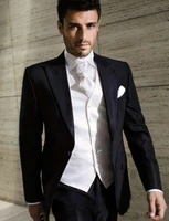 szmanlizi male costumes men wedding suits 2022 formal ivory vest custom made black tuxedo 3 pcs groom terno party suits for men