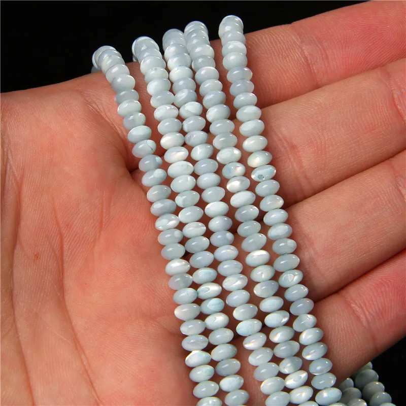 3x5 мм натуральный жемчуг устричная ракушка круглые бусины Abacus Перламутровые