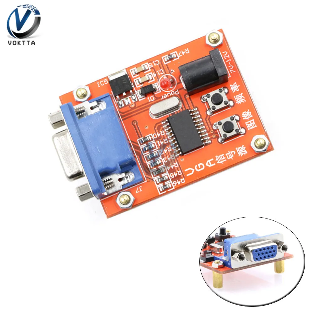 Генератор сигналов VGA тестер с ЖК дисплеем 7 12 В источника входного сигнала