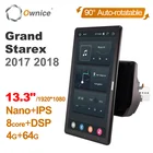 Автомагнитола Ownice, 1 Din, 13,3 дюйма, 1920*1080, Android 10,0, для Hyundai H1 Grand Starex 2017, 2018, аудио плеер с GPS