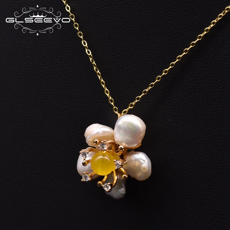GLSEEVO натуральное пресноводное жемчужное ожерелье в стиле барокко для женщин