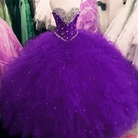 bm purple quinceanera dresses ball gown beaded sweet 16 dresses formal prom party dress vestidos de 15 anos bm316