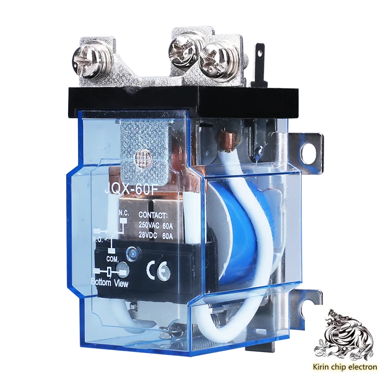

2PCS/LOT silver contact JQX-60F60A high power relay high current 12V220V24V voltage stabilizer 58F-40F63F