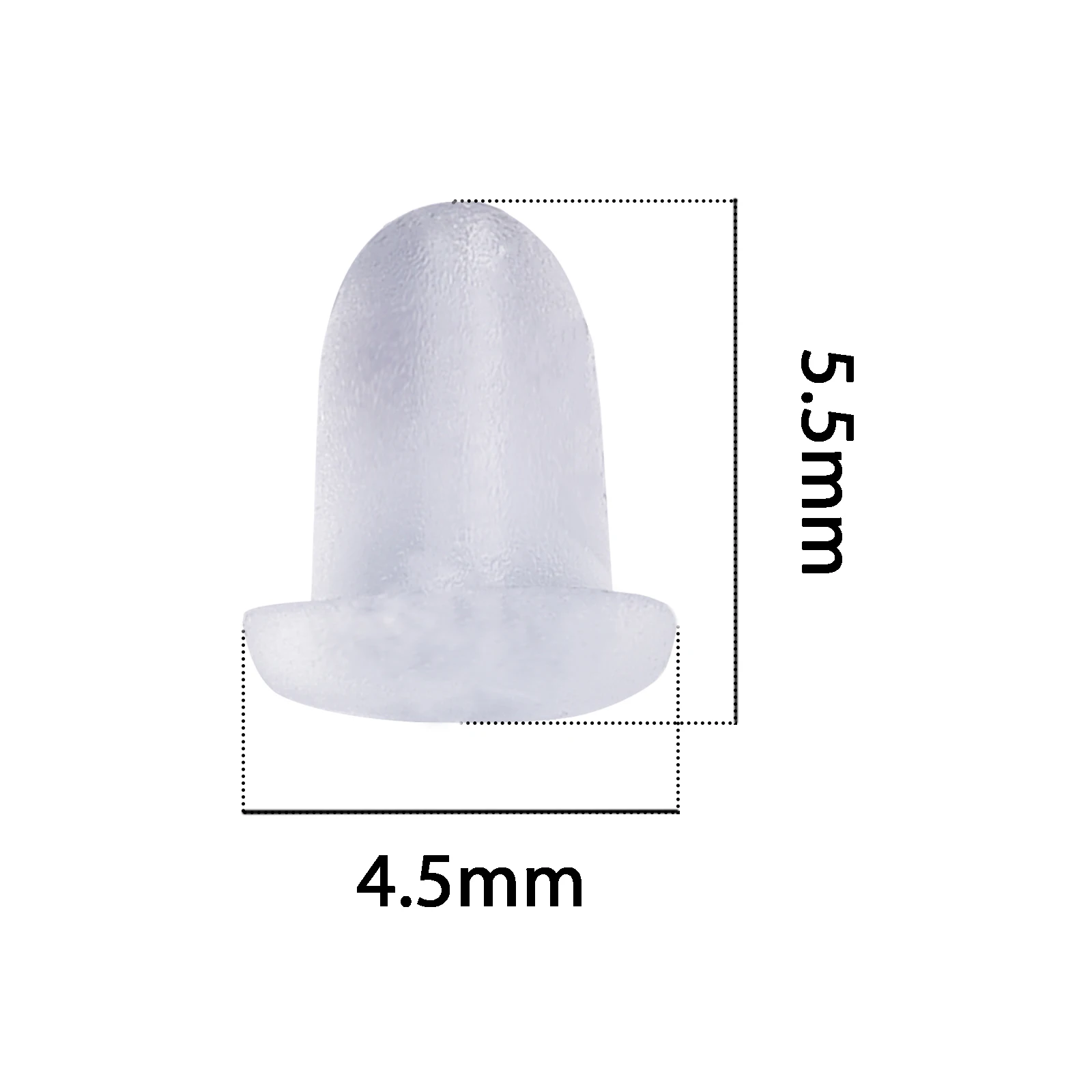 

100pcs/Bag Soft Silicone Rubber Earring Back Stoppers Stud Earrings Bullet Tube Ear Plugs DIY Earring Making Accessories