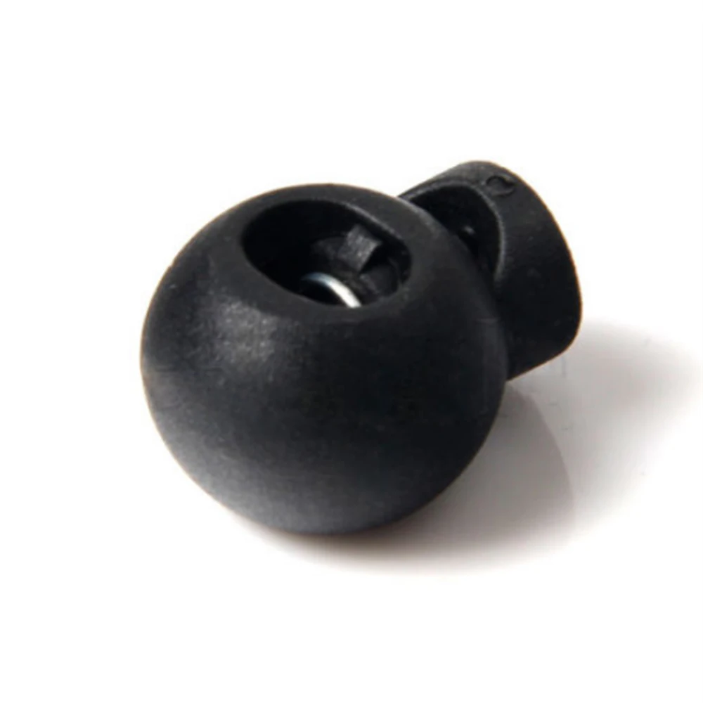 Черно-белая веревочная Пряжка пластиковая пружинная нейлоновая большая бусина