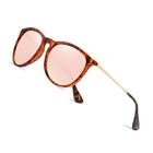 Женские солнцезащитные очки AOFLY, круглые поляризационные зеркальные очки в винтажной оправе из TR90 с антибликовыми линзами, для рыбалки, 2020