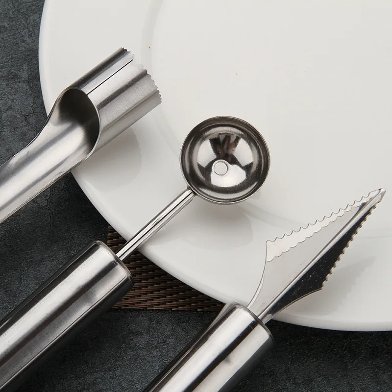 Овощной инструмент для резьбы из нержавеющей стали нож набор яблоко резак дыня