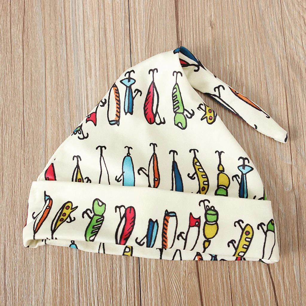 Newborn Baby Sets Boy Fishing Hunting Tops Romper Pants Hat Outfits Fisherman Set 3pc Girl Clothes | Детская одежда и обувь