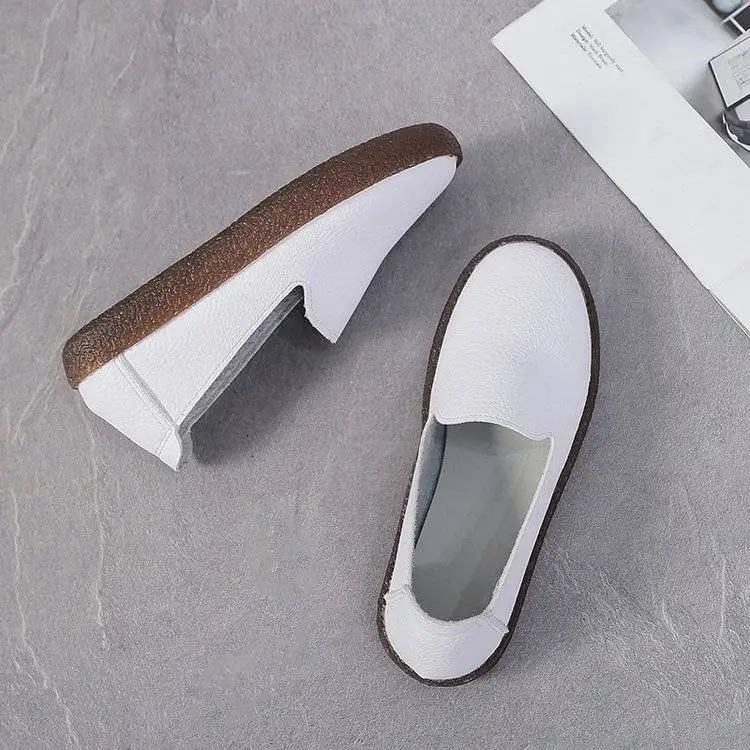 

Лоферы женские из натуральной кожи, без шнуровки, для осени, размера плюс, 89km