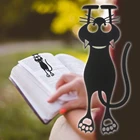 Kawaii 3D стерео черная кошка закладка Мультфильм животных книжный зажим языческий знак милые канцелярский подарок для студента школьные и офисные принадлежности