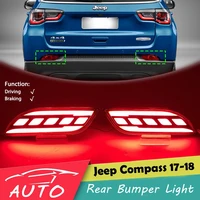 for jeep compass 2017 2018 red led reflector rear bumper tail light fog signal lamp