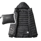 Теплое однотонное Мужское пальто 2021 a, пальто, которое можно сложить в подушку для путешествий, Зимняя Мужская парка, куртка, высококачественные парки