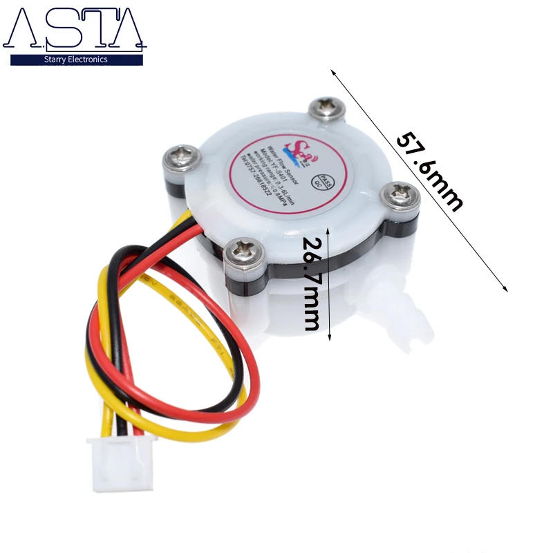 Датчик расхода воды и кофе счетчик расходомера 0 3-6l/мин внутренний диаметр 2 мм I81 |