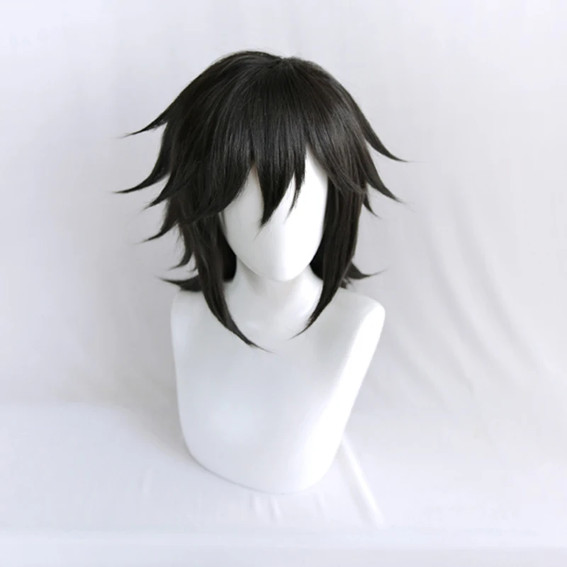 Парик термостойкий для косплея черный из аниме рассекающий демонов длина 55 см от