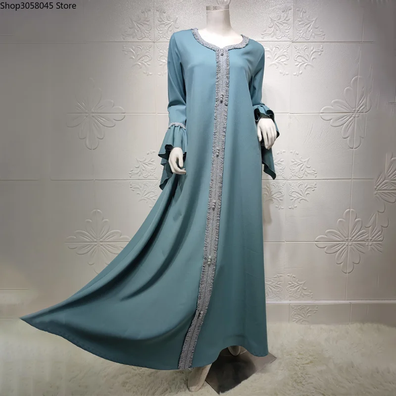 Muslim Kaftan Abaya Dress Kimono Women Dubai Praying Clothes Elegant Long Dresses Evening Gown Pakistani Islamic Clothing | Тематическая