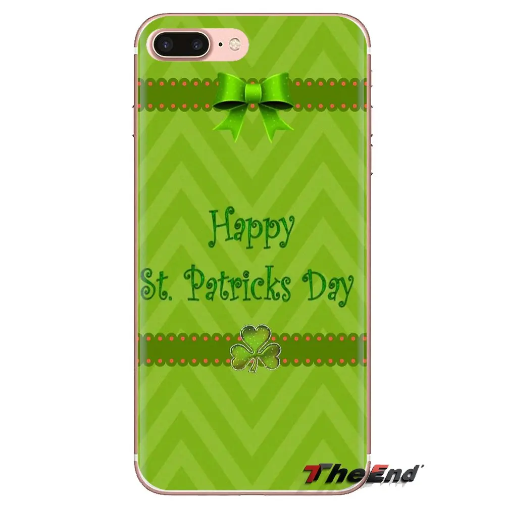Прозрачный мягкий чехол для iPod Touch Apple iPhone 4 4s 5 5S SE 5C 6 6S 7 8 X XR XS Plus MAX green День Святого