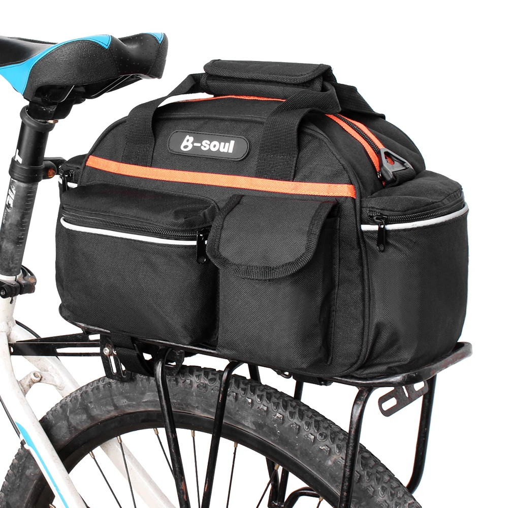 

B-SOUL 15L Waterproof Bicycle Rear Bag Cycling Seat Rack Storage Trunk Handbag Pannier Travel Riding Mountain Road Bike Bags