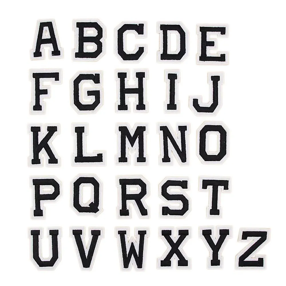 

100PCS A-Z Alphabet Letter Mixed Patches Embroidered for Clothing Badges Paste for Clothes Bag Pants Sewing Iron on Letters