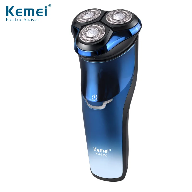 Kemei электробритва KM-7350 электрическая Вращающаяся бритва перезаряжаемая Тройная