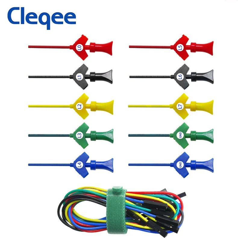 Cleqee P1512D Mini Grabber SMD IC тестовый Крюк Зажим датчик перемычки свинцовый набор