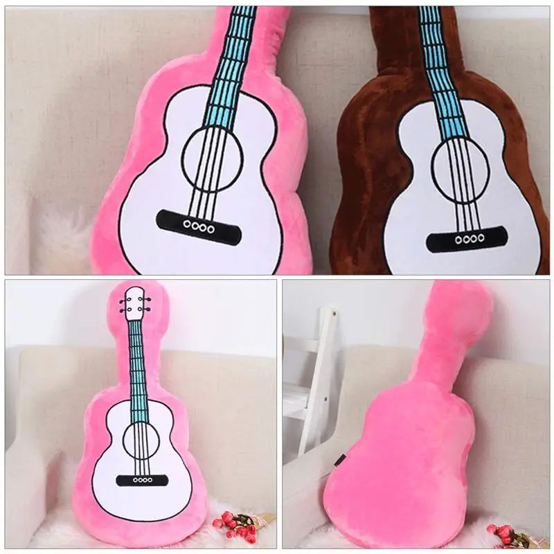 

1Pc Plush Guitar Throw Pillow Simulated Violin Pillow Kids Plush Toy Gift
