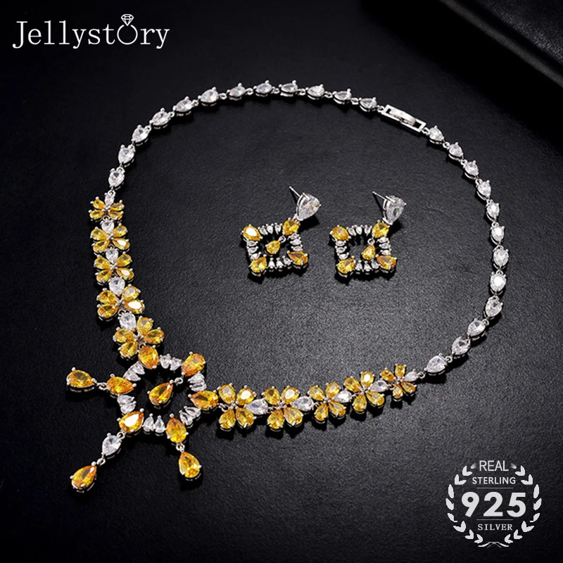 

Комплект из колье и серёг, из серебра 925 пробы