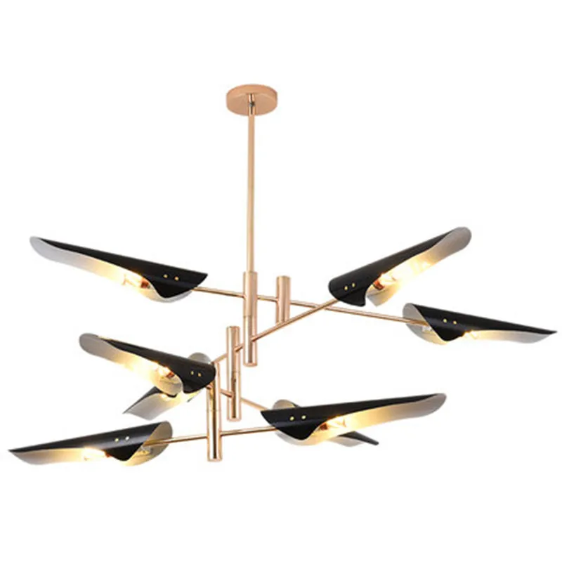 

Nordic postmodern living room pendant lights simple creative restaurant designer personality oblique tube pendant lamp
