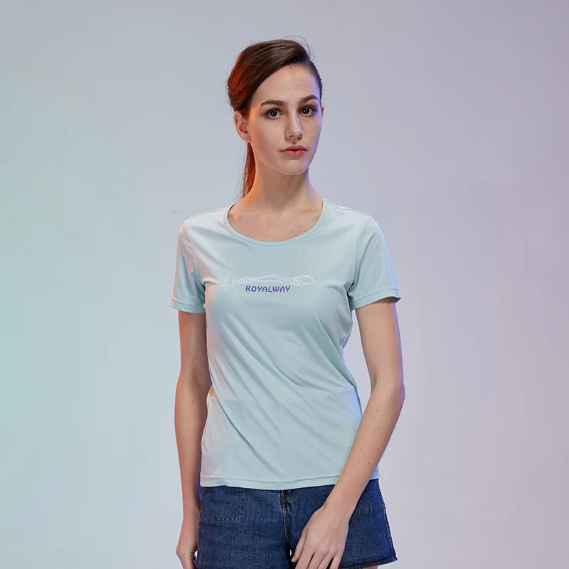 ROYALWAY Женские повседневные футболки с короткими рукавами Летние удобные дышащие