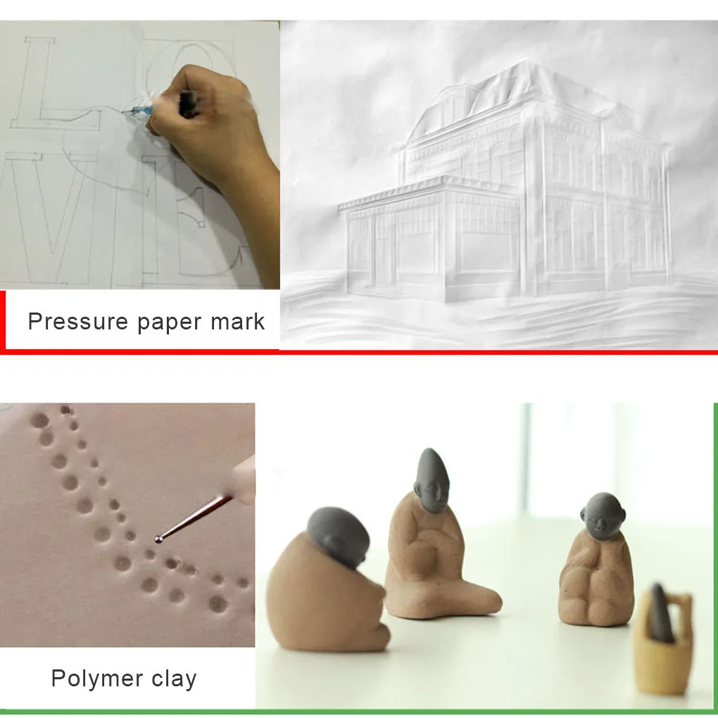 5 шт./компл. перо для тиснения ногтей деревянный шариковый стилус инструмент