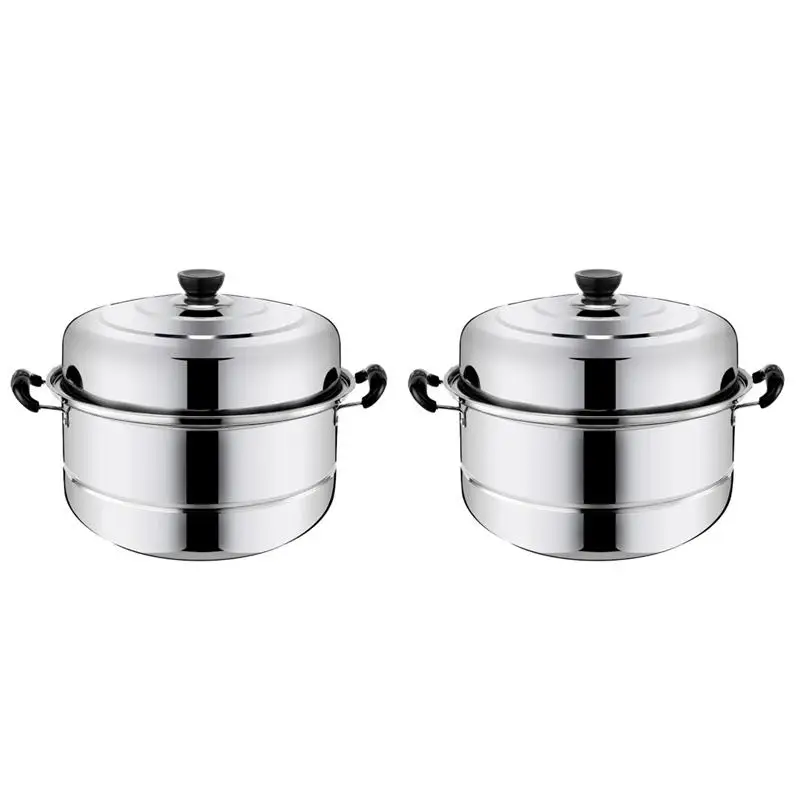 

2 шт., двухслойная Паровая кастрюля из нержавеющей стали