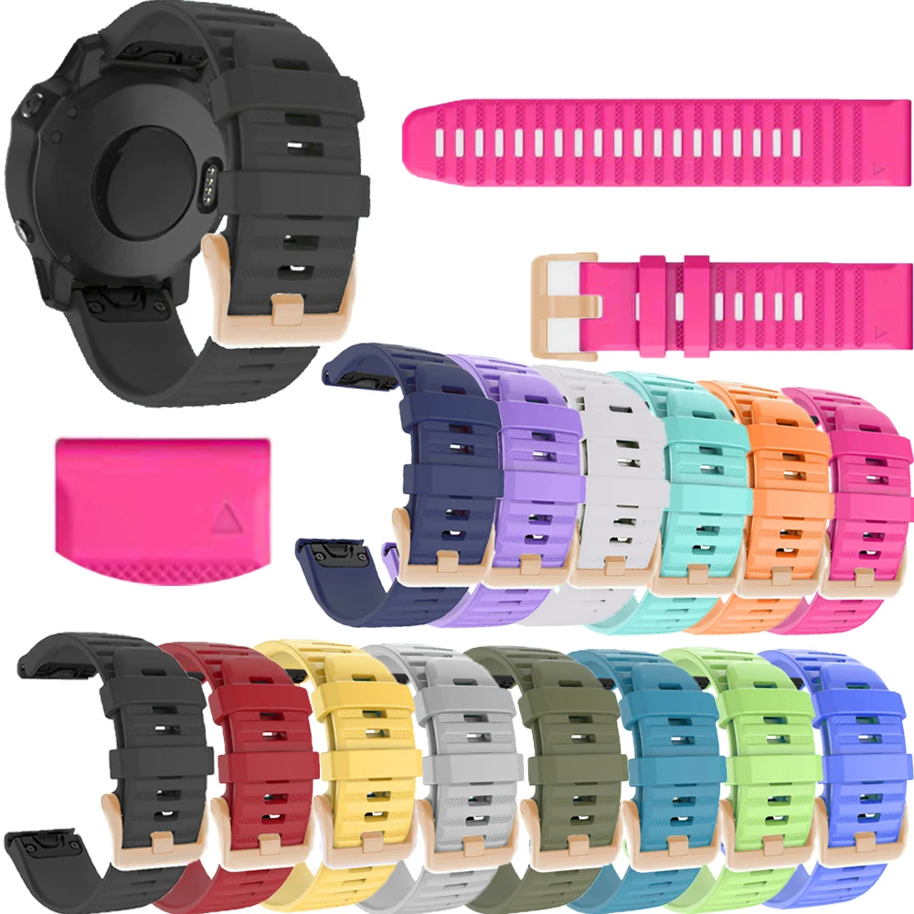 26 мм/20 мм/22 мм Силиконовые Quick Release ремешок для наручных gps часов Garmin Fenix 5x 5S 6 6S pro 935 3