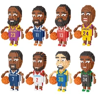 basketball idol humanoid model building block 3d basketball player miniature assembly diamond building block childrens toy gift