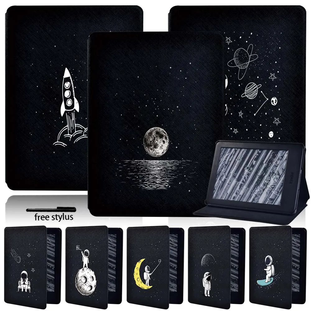 

Slim Leather Stand Cover For Amazon Kindle 8th/10th Paperwhite 1/2/3/4 Pu Leather Slim Lightweight Cover Case +pen