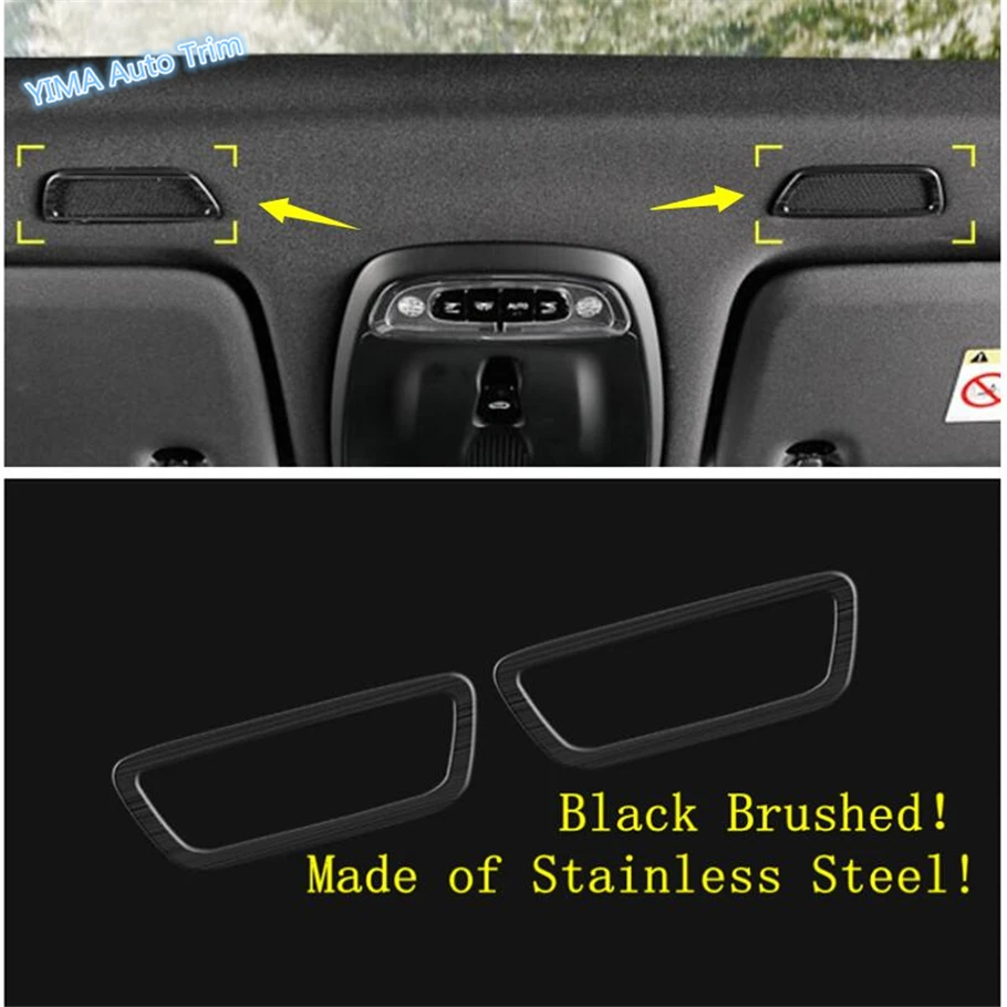 

Lapetus Auto Styling Upper Roof Stereo Speaker Audio Loudspeaker Sound Frame Cover Trim 2 Pcs Fit For Volvo XC60 2018 - 2021