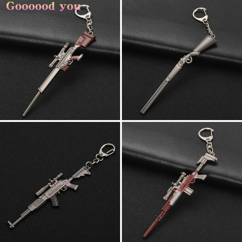 Аниме брелок Горячая игра PUBG оружие Модель для мужчин автомобиль аксессуары