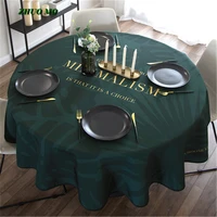super round tablecloth waterproof oilproof wedding party decoration hotel home table cloth grey blue cover kitchen table cover