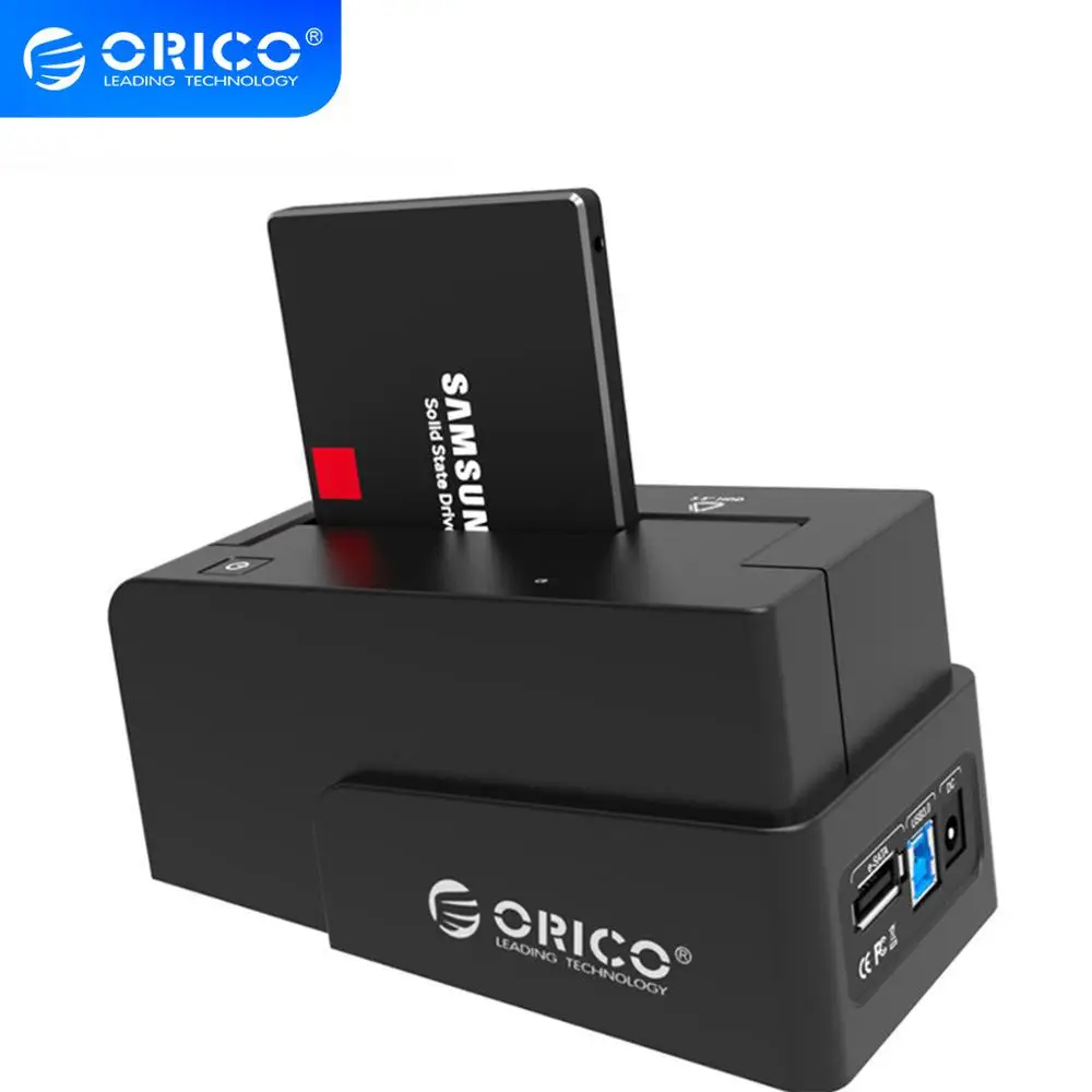 Суперскоростная док станция ORICO 2 5/3 5 дюйма 6618SUS3 для внешнего жесткого диска USB3.0 и
