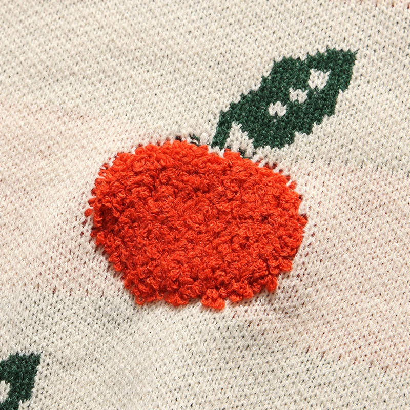 

Strawberry Fruit Knitted Sweaters Jumpers Streetwear Harajuku Hip Hop Casual Pullover Knitwear Mens 2020 Autumn Crew Neck Tops